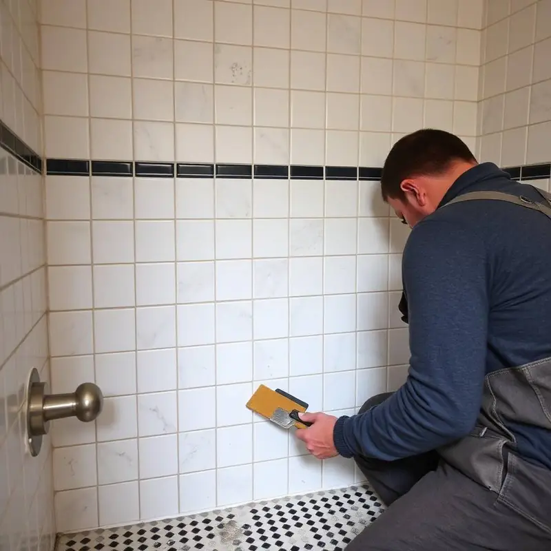 Tile, grout and moisture assessment in a bathroom